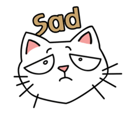 ugly cat, white cat (international .ver) sticker #10676613