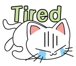 ugly cat, white cat (international .ver) sticker #10676615
