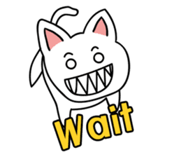 ugly cat, white cat (international .ver) sticker #10676617