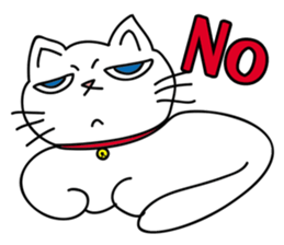 ugly cat, white cat (international .ver) sticker #10676618
