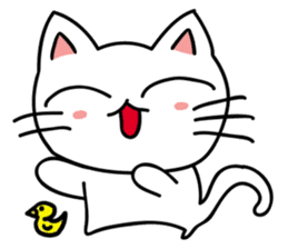 ugly cat, white cat (international .ver) sticker #10676619