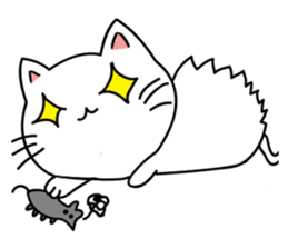 ugly cat, white cat (international .ver) sticker #10676620