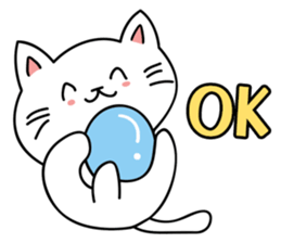 ugly cat, white cat (international .ver) sticker #10676623