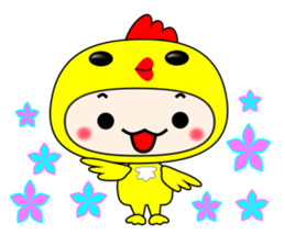 Hat chick sticker #10677719