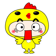 Hat chick sticker #10677740