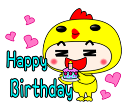 Hat chick sticker #10677743