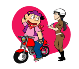 BuffToon v2 biker sticker #10677883