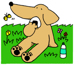 Long mouth dog 2 sticker #10678020