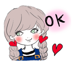 Cute and fashionable girls sticker sticker #10678265