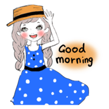 Cute and fashionable girls sticker sticker #10678273