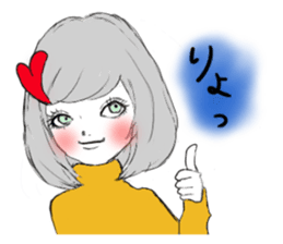 Cute and fashionable girls sticker sticker #10678276