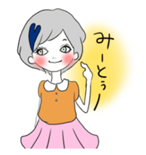 Cute and fashionable girls sticker sticker #10678302