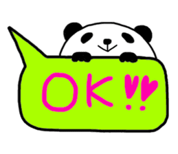 Panda in the Speech balloon sticker #10679556