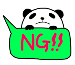 Panda in the Speech balloon sticker #10679557