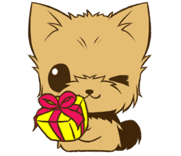 Yorkie tan Yorkshire Terrier sticker #10679759