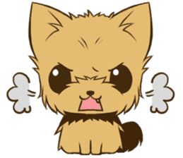 Yorkie tan Yorkshire Terrier sticker #10679780