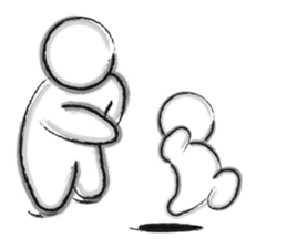 Black-and-white drawing sticker #10679909