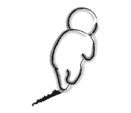 Black-and-white drawing sticker #10679918