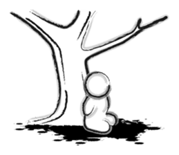 Black-and-white drawing sticker #10679919