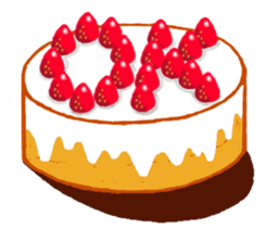 Cute cake sticker #10680805