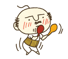 HAGE uncle and cat sticker #10680909
