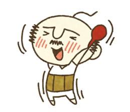 HAGE uncle and cat sticker #10680910