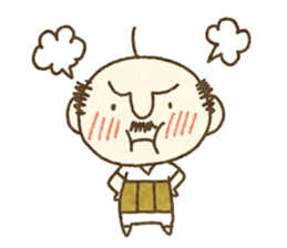 HAGE uncle and cat sticker #10680922