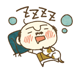 HAGE uncle and cat sticker #10680940