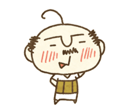HAGE uncle and cat sticker #10680943