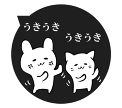 Freely, cat and rabbit sticker #10682523