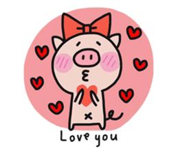 Lady pig and gentlemen dog sticker #10682656