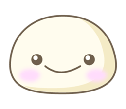 Five colors of round creature sticker #10682745