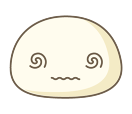 Five colors of round creature sticker #10682747