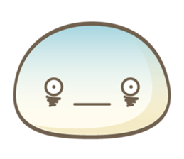 Five colors of round creature sticker #10682749