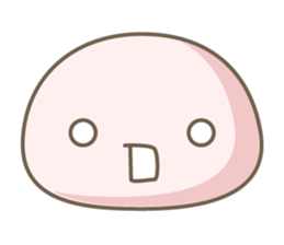 Five colors of round creature sticker #10682752