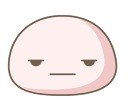 Five colors of round creature sticker #10682758