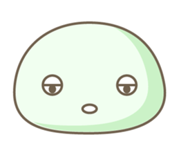 Five colors of round creature sticker #10682760