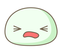 Five colors of round creature sticker #10682762