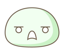 Five colors of round creature sticker #10682765