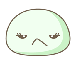 Five colors of round creature sticker #10682767