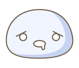 Five colors of round creature sticker #10682768