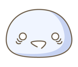 Five colors of round creature sticker #10682770