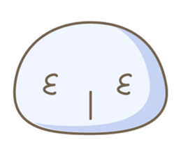 Five colors of round creature sticker #10682774