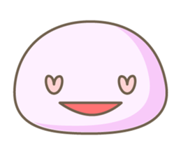 Five colors of round creature sticker #10682777