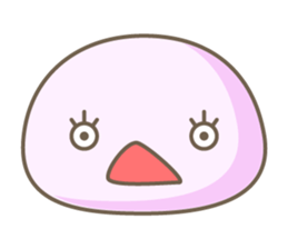 Five colors of round creature sticker #10682780