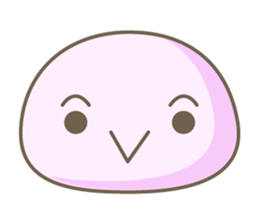 Five colors of round creature sticker #10682781