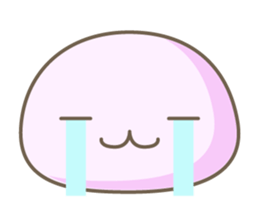 Five colors of round creature sticker #10682782