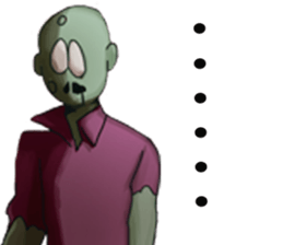 Illustrated Zombies and baby sticker #10683936