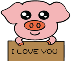 We are funny Piggy family sticker #10684065