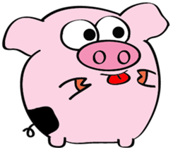 We are funny Piggy family sticker #10684071